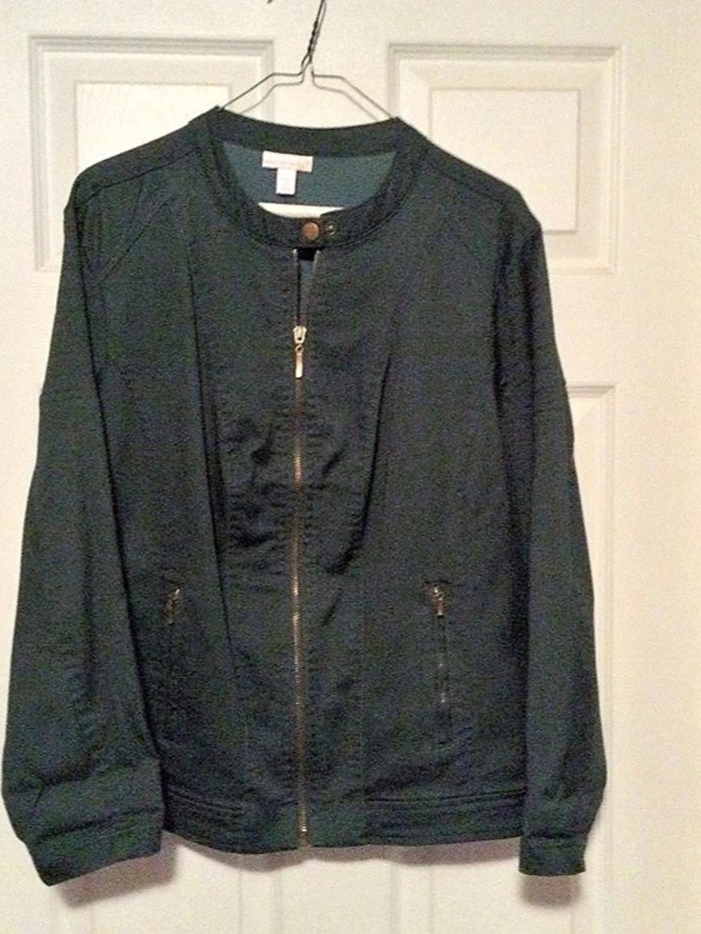 Westport 1945 Women's Bomber Jacket in Green Size 1X Like New